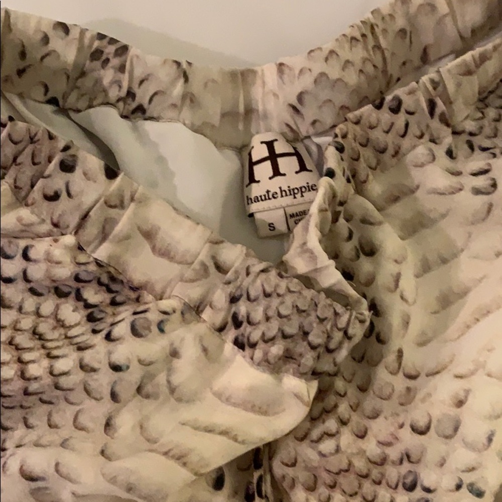 100% SILK DESIGNER SNAKE SKIN JOGGERS - Picture 5 of 5